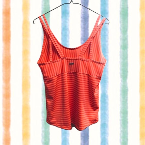 🔥🧡🔥3/$30 or FREE with Purchase over $30 Strappy Orange Striped Tank - Picture 4 of 9